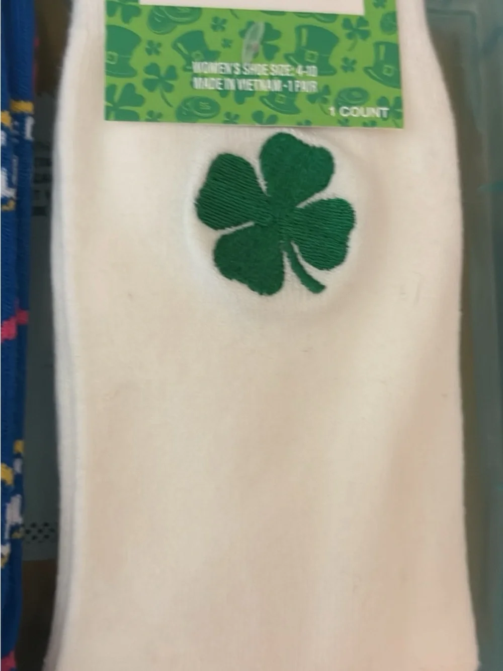Women’s sock bundle. Brittney Spears, saved by the bell, and a shamrock pair